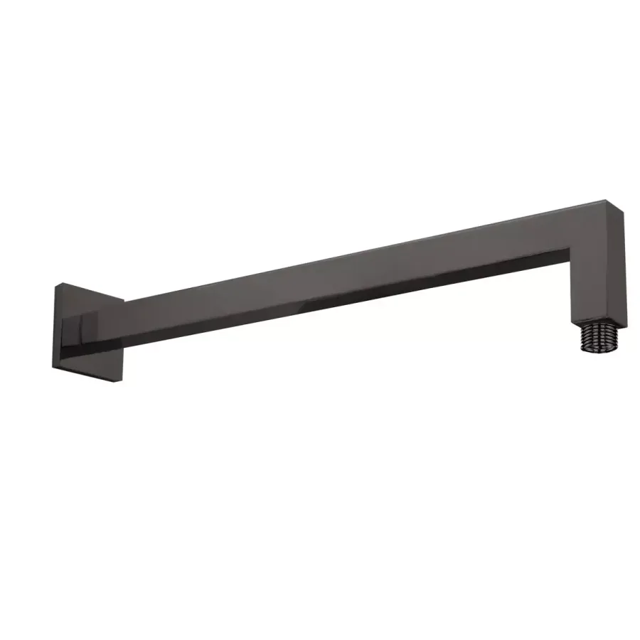 Duvardan Duş Başlığı Boru Grubu, 400 mm - Mat Antrasit
