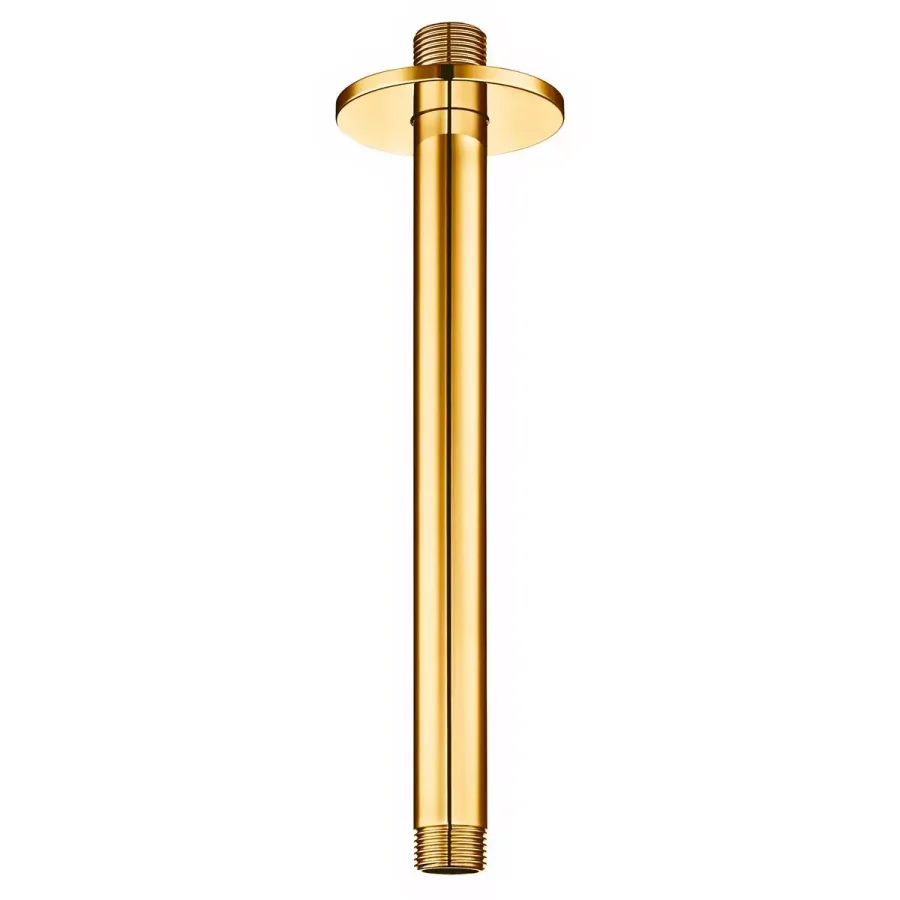 Tavandan Duş Başlığı Boru Grubu, 230 mm - Altın Görünümlü