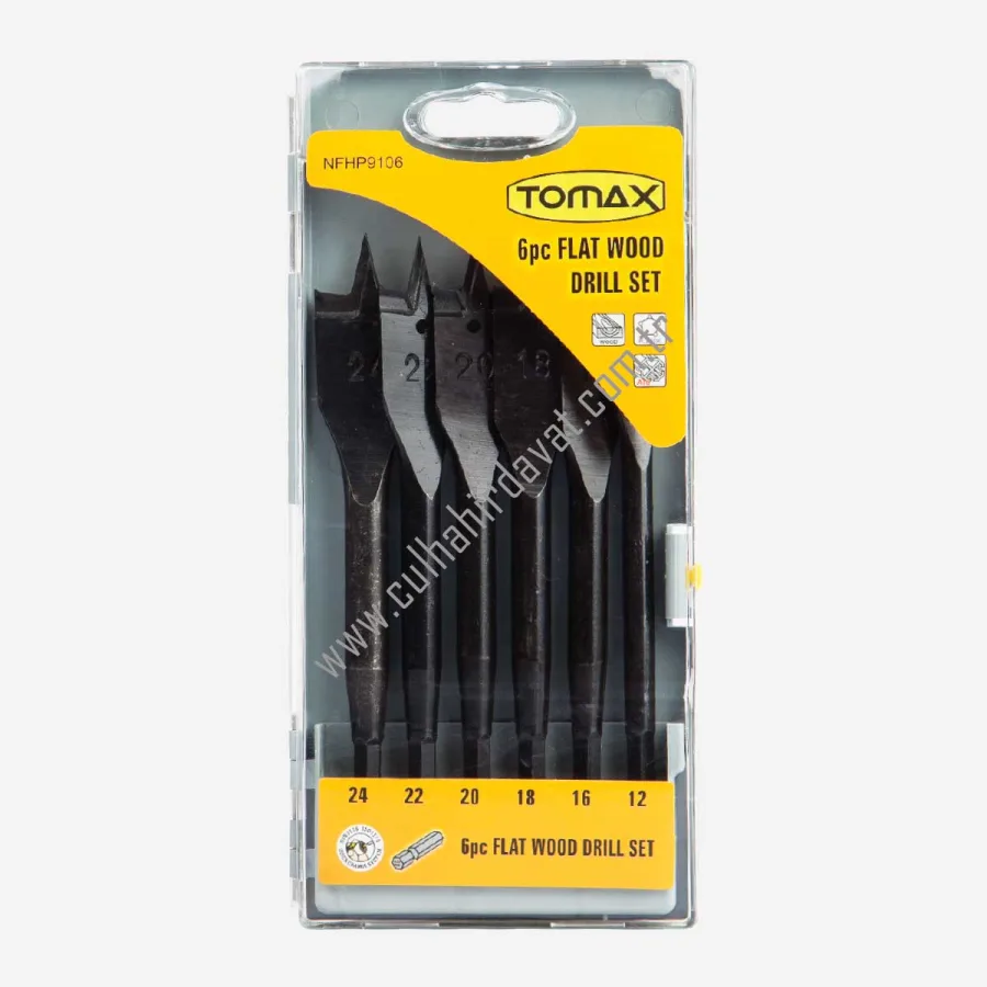 Tomax Yaprak Matkap Ucu Takımı 6 Parçalı